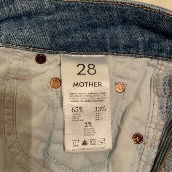MOTHER Looker Ankle Zip Light Kitty size 28 - Picture 5 of 5